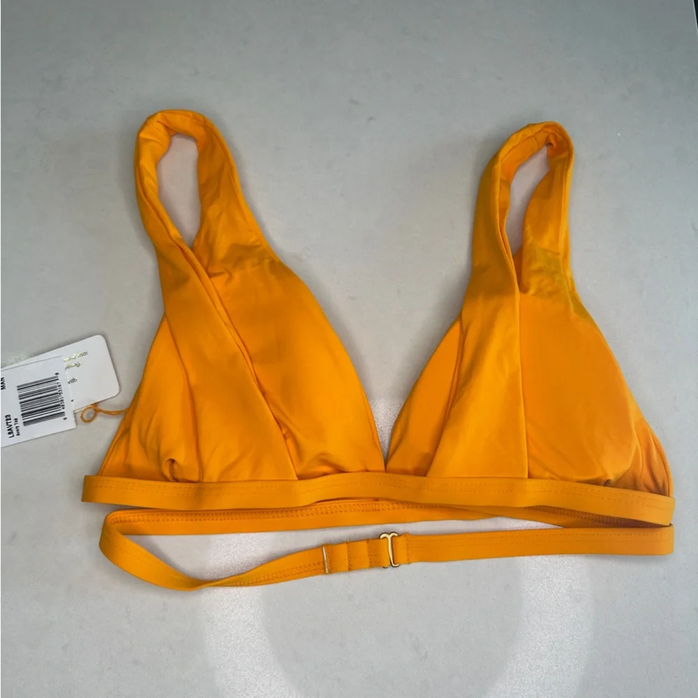 L*Space Mango Avery Top Camdyn Bottom Bikini Bright Orange Summer Swimwear NWT M